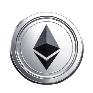 Icône animée de la cryptomonnaie Ethereum (ETH) en suspension