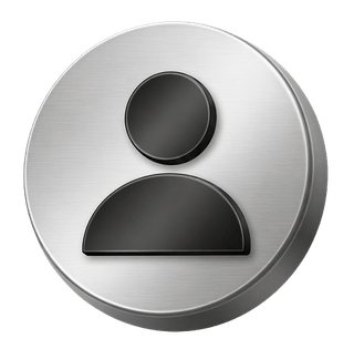 Symbole d'avatar d'utilisateur argenté en 3D sur la page des questions fréquentes